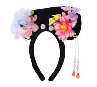 VILLCASE Fascia per Chioma Tradizionale Cinese Stile Antica Dinastia Qing Accessorio Versatile Leggero in Plastica per Donne e Ragazze Adatta a Occasioni Speciali