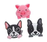 VILLCASE Fermaporta Animale 3 Pezzi in PVC Flessibile Anti-pizzicamento, Protettore Porta Simpatico e Divertente per Camere da Letto, Cucina, Bagno e Ufficio