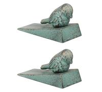 VILLCASE Fermaporta Funzione AntiGraffio Vintage in Ghisa Verde 2 a Forma di Piccolo Animale per della Cucina Faccende Domestiche