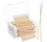 VILLCASE Fioc Alta Precisione di Precisione Punta Appuntita 500 Cotton Pezzi in Cotone e Bambù, Delicati Sulle Superfici per Applicazioni Cosmetiche e Pulizia Orecchie