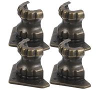 VILLCASE Gambe in Metallo Dorato per Mobili 4 Pezzi Paraspigoli in Lega, Piedini Decorativi per Scatole e Tavolini da Caffè, Supporto Stabile e Facile Installazione per Uso su