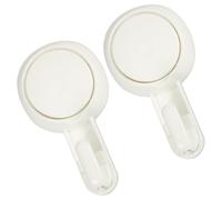 VILLCASE Ganci a ventosa per bagno 2 pezzi, ganci resistenti per utensili da cucina in plastica ABS bianca, senza foratura, removibili senza residui, adatti per casa e bagno