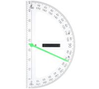 VILLCASE Goniometro Semicircolare Magnetico ABS Tacche Precise per Disegno | Strumento Leggero, Funzione Doppia come Righello e Angolometro, Misura Chiara, per Insegnamento e Tracciatura