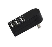 VILLCASE Hub Dati USB Compatto Portatile Porte Hub Splitter USB Nero Supporta Dispositivi Separati in Funzione Contemporaneamente Girevole Compatibile con Sistemi Me Vista Xp e Versioni