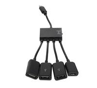 VILLCASE Hub Multifunzionale Micro USB con Carica e OTG per Smartphone e Tablet Adattatore Splitter Porte USB per Auto e Utilizzo Domestico
