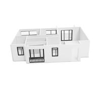 VILLCASE Kit di Modellino Architettonico 1:25 per Fai da Te Modello Interno di Appartamento, Materiale in Pvc Espanso e Acrilico, Soluzione Completa per Attività Educative