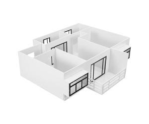 VILLCASE Kit di Modello di Appartamento in Scala 1/50 in Abs e Acrilico per Esperienza Pratica e Design Architettonico D'interni, per Interazione Genitori-figli
