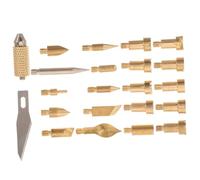 VILLCASE Kit di Strumenti per Intaglio Pirografico con 22 Punte per Pirografia Penna per Pirografia con Punta A Macchina