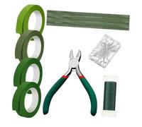 VILLCASE Kit per Composizione Floreale con Nastro Stabile e Filo Resistente Completo di Accessori per Fioristi per Bouquet Ornamenti e Creazioni Floreali Compatto e Portatile per Uso