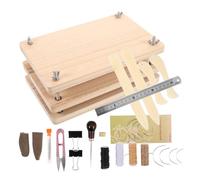 VILLCASE Kit Rilegatura Libri in Legno Pressa e Strumenti Multifunzionali per Principianti Materiali Resistenti per Riparazione e Creazione Fai da Te Portatile e Leggero per Uso Ovunque