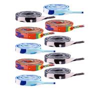 VILLCASE Lacci per Scarpe Elastici Piatti in Poliestere Colorati a Gradiente Arcobaleno 20 Pezzi Colore Casuale per Sneakers da Taglia Unica