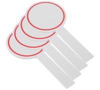 VILLCASE Lavagna Bianca Portatile 4 Pezzi 10x20 Cm Palette Cancellabili a Secco Aste per Tabellone Segnapunti Giudici e Schede di Voto, Lavagne Piccole Monofacciali per Studenti