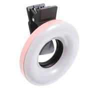 VILLCASE Luce Anulare Portatile per Smartphone con Lente Macro Illuminazione Uniforme e Clip Luce di Riempimento LED per Fotografia e Video su Scrivania e Esterni