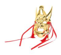 VILLCASE Maschera Dipinta a Mano per Carnevale e Feste in Abs Leggero e Traspirante, Decorazione Unica per Fiere e Pareti, Accessorio Cosplay Originale Oro