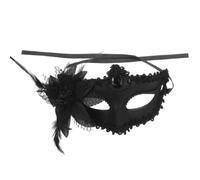 VILLCASE Maschera e Decorazione Elegante in Pizzo Nero Mezza Faccia per Donna Design Pratico per Feste e Spettacoli Teatrali