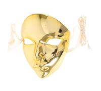 VILLCASE Maschera Vintage in Abs Oro Stile Antico Elegante e Chic per Costumi Tradizionali, Accessorio Comodo e Fisso per Feste di Halloween e Party Influencer