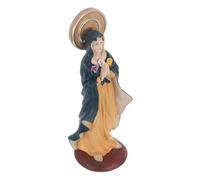 VILLCASE Miniatura Statua della Vergine in Resina Piccola Scultura Cattolica di Nostra Signora Figurina Religiosa Compatta per Decorazione Casa e Chiesa Idea Regalo Natalizio Spirituale