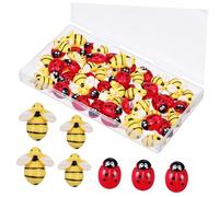VILLCASE Miniature Resina Decorazioni e Api Giallo Charm Animali Resinati Piccoli per Decorazioni Artigianali e Accessori Resistenti e Lucidi