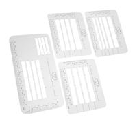 VILLCASE Modelli Stencil per Indirizzi Buste 4 Pezzi in Pp Design Ergonomico, Guida per Scrittura Ecologica Adatta per Lettere e Indirizzamento Buste