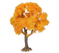 VILLCASE Modello di Albero in Miniatura Arancione 15cm, Albero Artificiale per Diorama Ferroviario, Accessorio Paesaggio Modellismo per Progetto Fai-da-te e Decorazione Creativa
