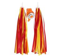 VILLCASE Nappe Colorate per Manubrio Triciclo e Scooter 2 Pezzi con Campanello, Accessori Sicuri in Plastica e Silicone, per Avventure All'aperto e Parchi