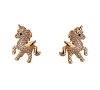 VILLCASE Orecchini a Bottone Cavallino per Donna Piccolo Design in Lega Anallergica Accessorio Moda per Feste Matrimoni e Cosplay