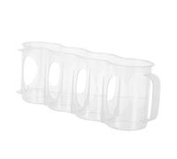 VILLCASE Organizer per Frigorifero a 4 Scomparti in Plastica Pp, Salvaspazio e Facile da Tirare, per Conservare Lattine e Bevande nel Frigo