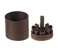 VILLCASE Organizer per Strumenti da Taglio 9 Scomparti in Pla Marrone, Design Raffinato per Salone e Estetico, Risparmio di Spazio Funzionale