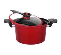 Villcase Pentola a Pressione Multifunzionale Antiaderente Con Doppie Maniglie Isolanti Adatta Per Fornelli a Gas E Piani a Induzione Pentola a Bassa Pressione Per Uso Domestico Cottura Uniforme