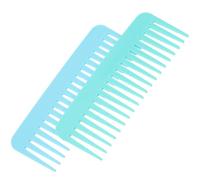 VILLCASE Pettine Portatile a Denti Larghi senza Manico Set da 2 Pettini per Chioma da Donna Massaggio Cuoio Capelluto Comodo per Uso Domestico e Viaggi Colore Azzurro e Menta Cura