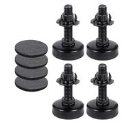 VILLCASE Piedini Livellatori Regolabili per Mobili 3/8"-16 in Acciaio al Carbonio Dadi a T Set da 4, Supporto Robusto per Tavoli Sedie Divani, Protezione Pavimenti Antirumore per Uso