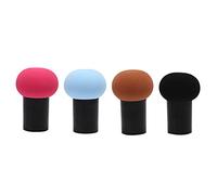 VILLCASE Piumino da Cipria a Forma di Fungo 4 Pezzi, Puff per Trucco Viso e Corpo, Morbido e Lavabile, Adatto a Polveri Libere e Fondotinta Liquidi, per Pelle Sensibile e Colore Casuale