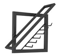 VILLCASE Porta Bottiglie Vino da Parete in Ferro Nero Scaffale Organizzatore per Cucina con Design Creativo e Sicuro Supporto Cantinetta Vino Montato Muro Decorazione Casa e Regalo