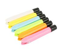 VILLCASE Porta Gesso Magnetico 6 Pezzi Clip Resistente in Plastica Copertura per Gesso Antiribaltamento per Uso Scolastico Fermagli Magnetici per Lavagna e Cancelleria da Colore Casuale