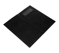 VILLCASE Porta Menù Nero in Pvc Impugnatura Confortevole e Supporto per Bevande, Cartella Elegante per Carte Conto e Menu da Tavolo