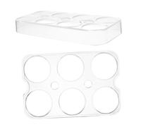 VILLCASE Porta Uova per Frigorifero 2 Pezzi in Plastica 6 e 8 Scomparti, Organizer Compatibile Vari Modelli, Facile da Pulire, per Cucina e Frigo