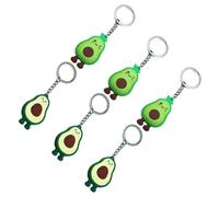 VILLCASE Portachiavi Design Kawaii Creativo a Forma di Avocado in Silicone Verde , Set da 6 per Anniversari e Regali Romantici