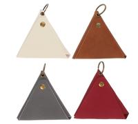 VILLCASE Portamonete Triangolare in Pelle Piccolo da Donna Chiusura a Gancio, Set 4 Pezzi Retrò Leggero e Portatile per Monete, Chiavi, Carte e Accessori Quotidiani Colore Colore Casuale