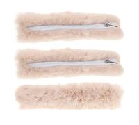 VILLCASE Protezione per Tracolla da Borsa in Pelliccia Sintetica Cerniera 20 CM Set da 3 Imbottiture Morbide per Maniglia Borsa da Viaggio Copertura Imbottita per Tracolla Zaino