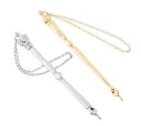 VILLCASE Puntatore di Lettura Biblica 2 Pezzi in Metallo Design Testa di Cipolla e Corona 13 CM per Uso Religioso e Culturale a Casa