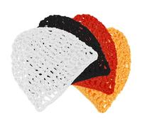 VILLCASE Rete per Chioma Ricci in Poliestere Elastica per Dormire 4 Pezzi Cappello a Rete Minimalista e Traspirante per Attività Rilassanti e Yoga