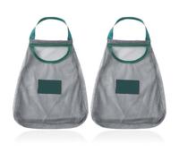 VILLCASE Sacchetti Verde Ventilato in Poliestere Rete per Verdure 2 Pezzi | Casa, Adatti a Frutta e Radice Aromatica, Struttura Resistente All’usura, Formato Pratico per Organizzazione Quotidiana