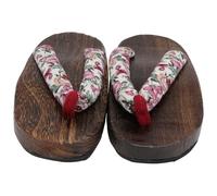 VILLCASE Sandali Estivi Zoccoli Creativi Stile Giapponese Ciabatte alla Moda in Legno di Paulownia 20 CM per Interno ed Esterno