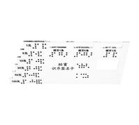 VILLCASE Scheda in Braille Portatile in Acrilico per Scrittura e Interpretazione, Assistente per Non Vedenti per Supermercati e Shopping