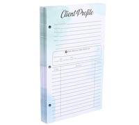 VILLCASE Scheda Informativa del Cliente Verde 50 Pezzi 21,6X14 CM per Piccole Imprese di Bellezza Gestione Dati e Sicurezza Clienti
