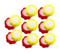 VILLCASE Set 16 Spugne per Bagnare le Dita a Forma di Fiore Umidificatore per Buste in Spugna e Plastica Strumento per Conteggio Contanti per Ufficio e Banca Forniture Pratiche per