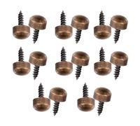 VILLCASE Set 16 Viti Autofilettanti con Coperchio in Ottone per Specchi e Mobili Tappi Copriviti Decorativi Vintage da 9Mm per Montaggio Parete e Fissaggio Elementi D’Arredo