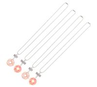 VILLCASE Set 2 Collane Amicizia per Bambine Ciondolo Sorridente a Forma di Ciambella in Lega, Colore Assortito, Comode da Indossare, Regalo per Amiche
