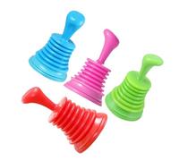 VILLCASE Set 4 Pezzi Sturalavandini da Cucina Ventosa Pulitore Fognature per Wc Bagno e Lavelli Accessori per Disostruzione Scarichi Impugnatura Ergonomica per Uso Colore Casuale