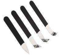 VILLCASE Set 4 Pezzi Taglierina a Manico per Scolpire Argilla e Ceramica, Utensili Artigianali per Modellare e Intagliare, Strumenti Fai da Te per Sculture e Lavori Creativi